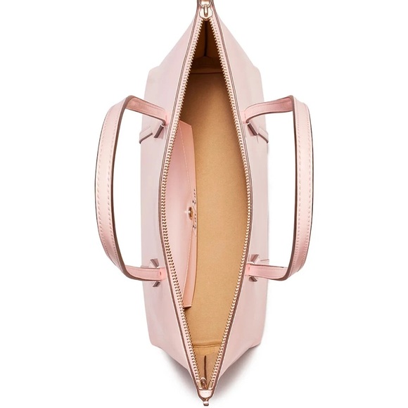 New Limiter Edition Tory Burch Bon Bon Patent Leather Perry Tote Pink - Picture 9 of 9